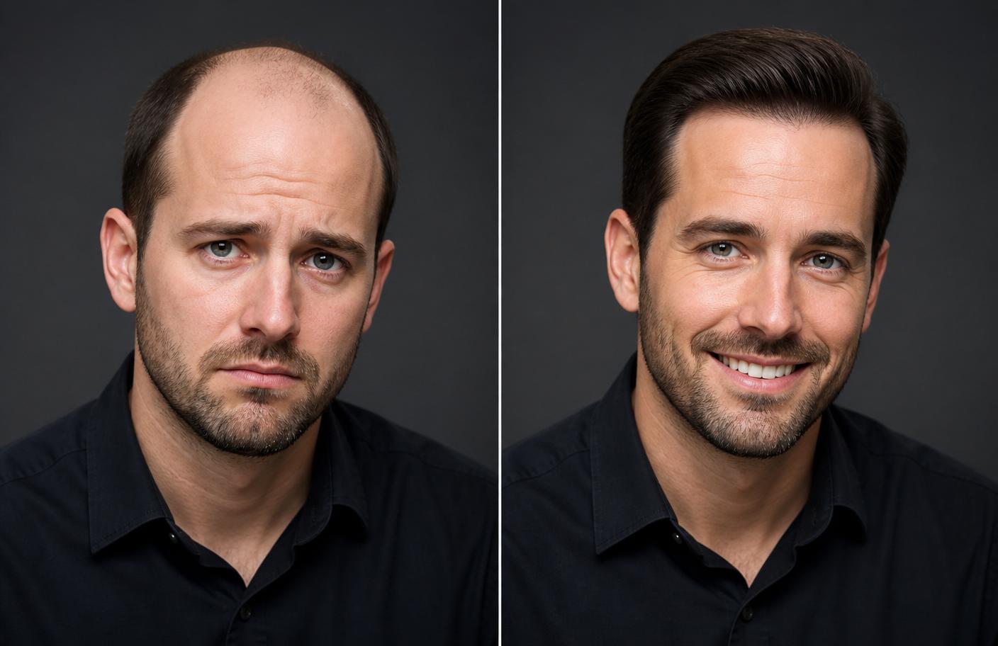 Marcus, 38 before and after hair system