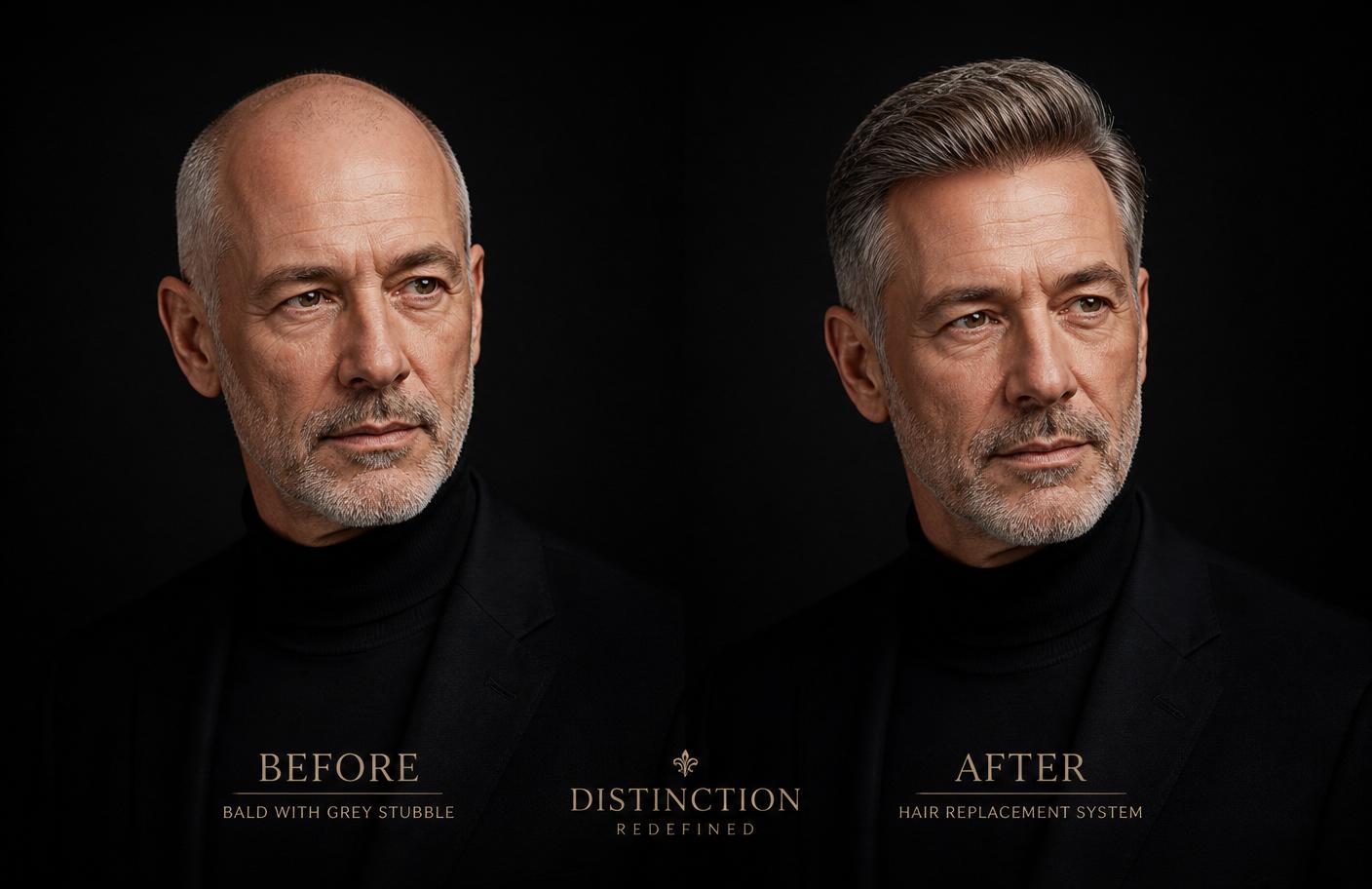 Richard, 54 before and after hair system